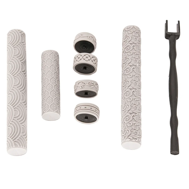 

Для набора валиков с текстурой полимерной глины-виноградная лоза и радуга, для серег, ювелирных изделий, инструмент для керамики, штампов