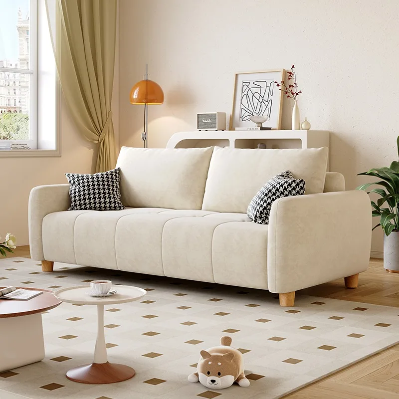 

White Minimalist Living Room Sofas Beige Puff 2 Seater Lazy Living Room Sofas Modern Nordic Woonkamerbanken Home Furniture