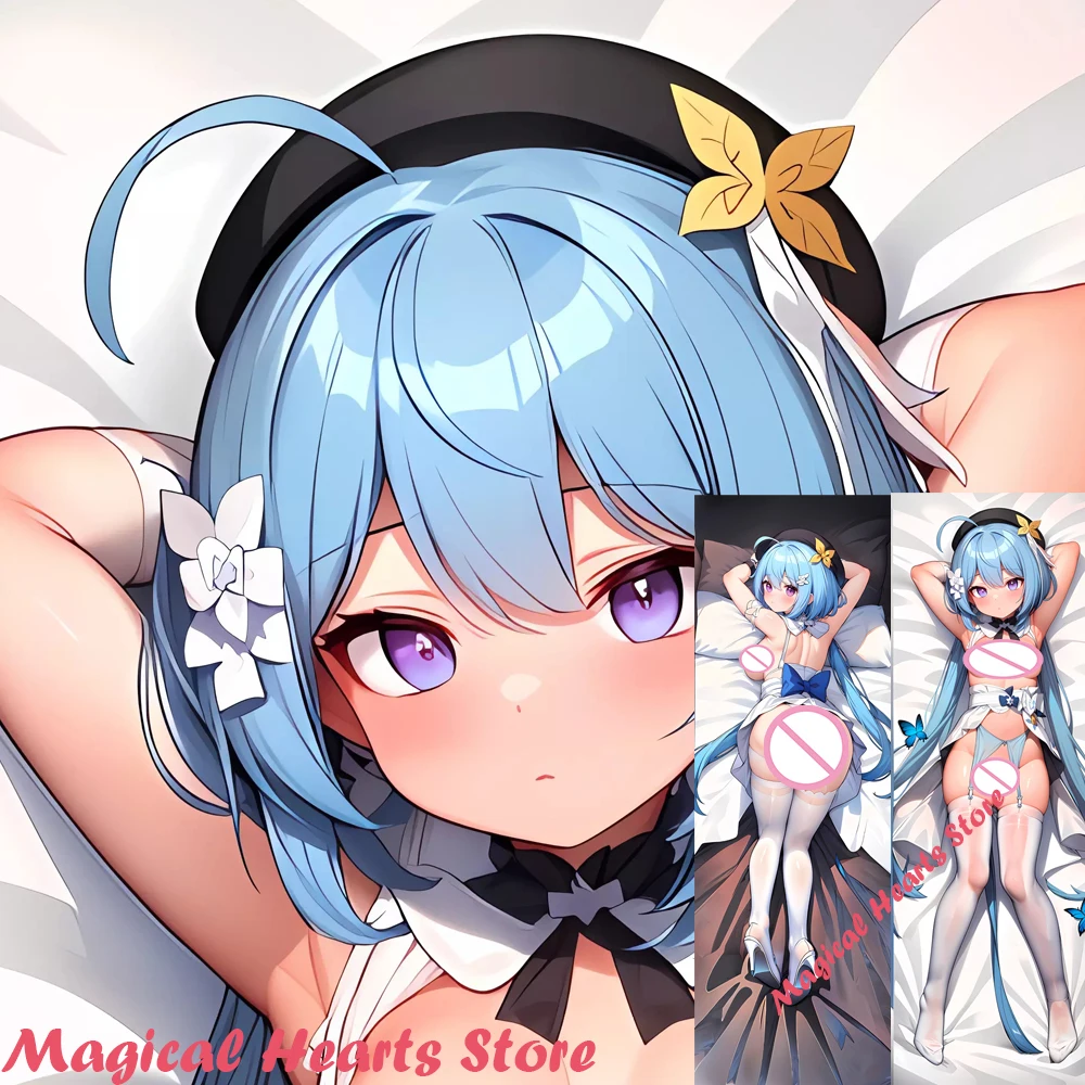 

Dakimakura Anime Blue Hair girl Double-sided Pillow Case Dakimakura Game Hugging Body Otaku Cushion Cover Gift