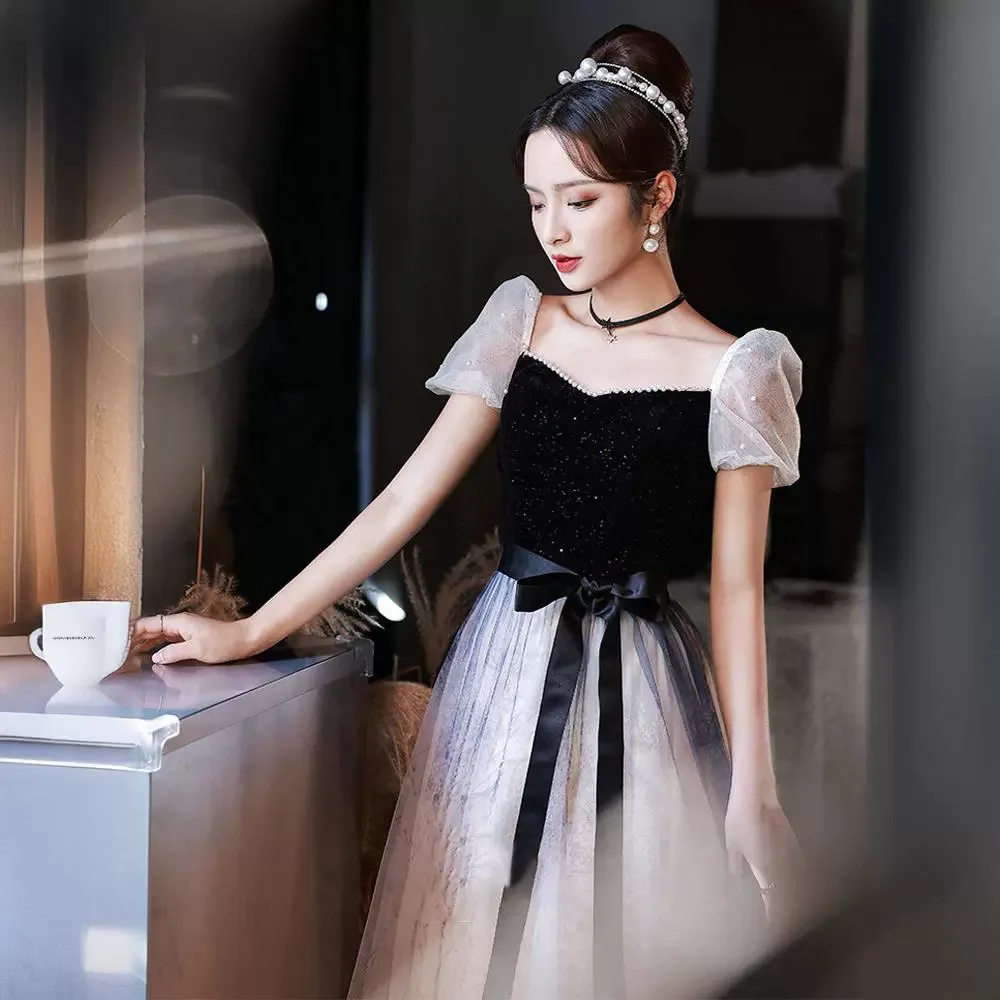 

Fashion Vocal Art Exam Small Evening Dress Female 2024 New Banquet Temperament Elegant Fairy Student Annual Meeting