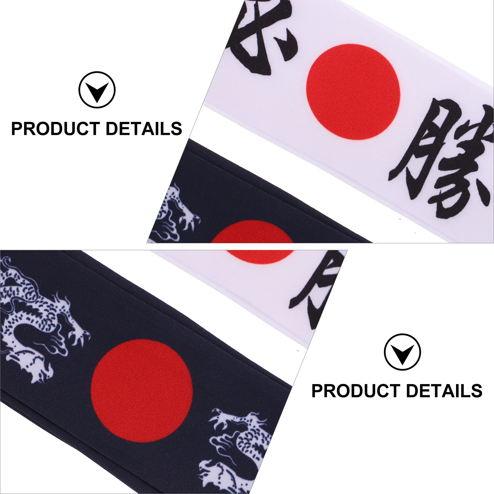 

2pcs Bushido Headband Japanese Style Sports Running Headband Sweat Absorbent Cotton Hairband Breathable Fit All Sizes Practical