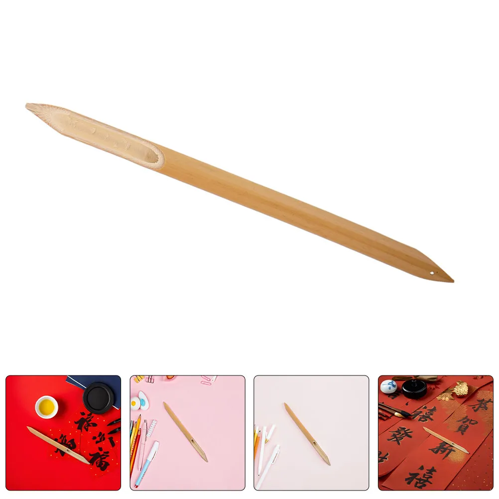 

2Pcs Bamboo Dip Pens Double Head Left Right Slant Flat Nibs Traditional Tibetan Calligraphy Writing Drawing Tool Handmade