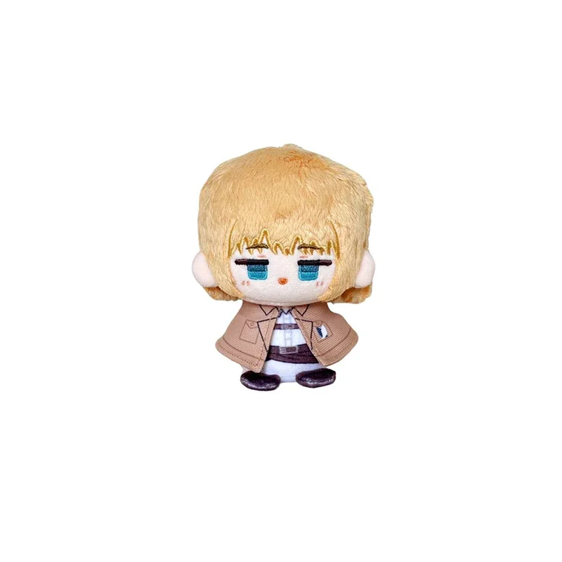 12cm Anime Erwin Smith & Armin Arlert Stuffed Plush Doll Sitting Toy Cute Jean Kirstein Figure Keychain Adorable Pendant Gifts