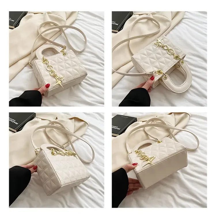 High Beauty Lingge Embroidered Thread Daifei Bag New Fashion Handbag Commuter Versatile Crossbody Shoulder Bag for Women