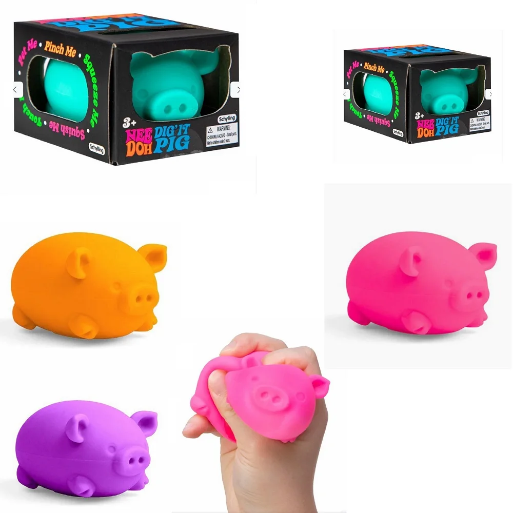 

2026 New NeeDoh Digging Pig Fidget Toy Squishy Sensory Squeeze Toy Birthday Gift for Girl Boy Adult
