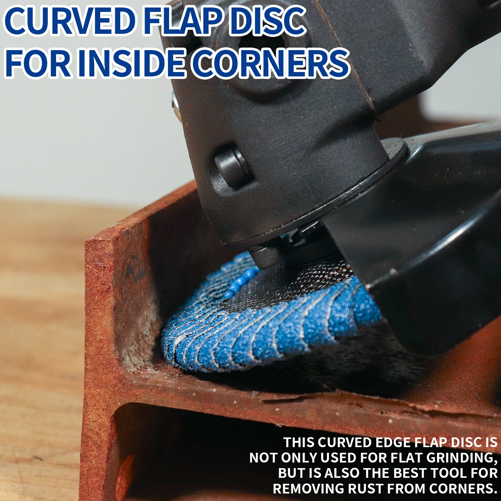 100/115/125mm Polishing Flap Disc Angle Grinder Sanding Wheel for Woodworking Sharpening Metal Deburring Rust Removal 1-2Pcs