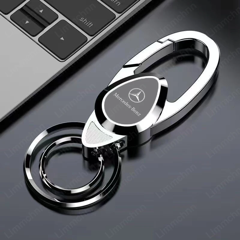 

Metal Leather Key Ring Key Chain Car Badge Keychain Accessories For Mercedes benz AMG GLA CLA GLE GLB GLK CLS A B C E S Class