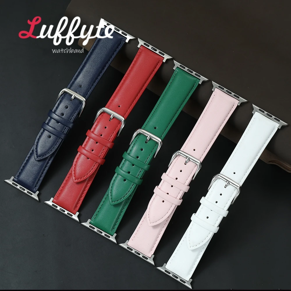 Männer Frauen Unisex PU Leder Armband Für Apple Uhr 38/40/41/42/44/45/46/49mm Gürtel Für IWatch 1-10 Ultra SE 2 Armband
