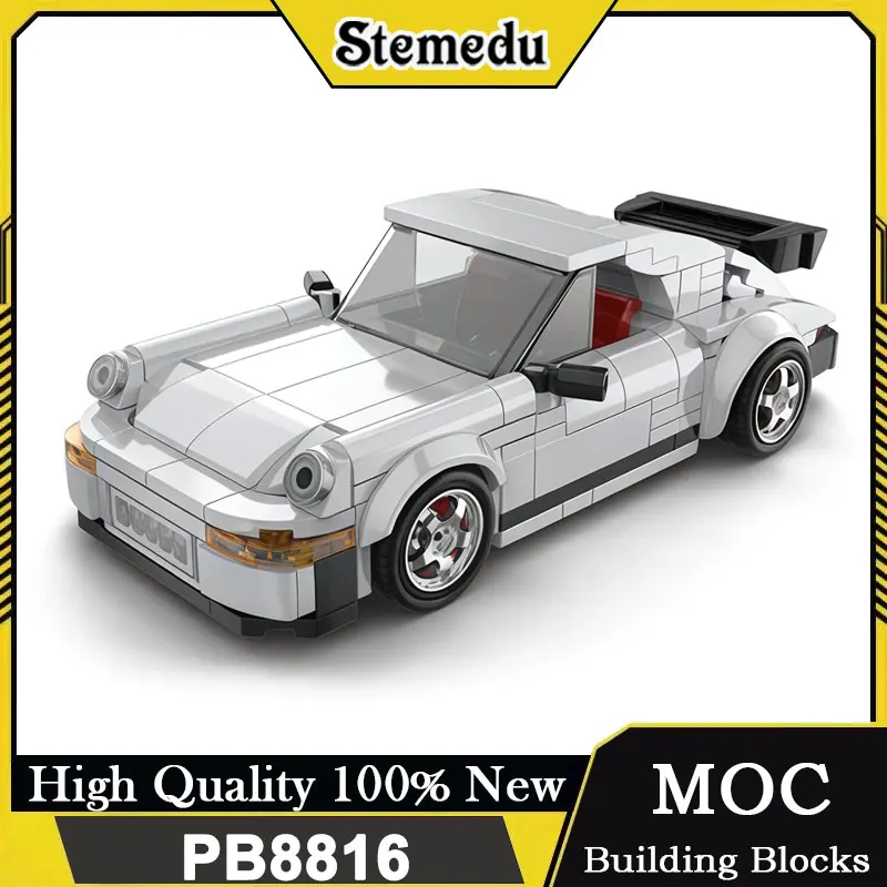 

PB8816 Creative City Retro High Speed Super Automobile Mechanical Engineering Vehicle Model Construction Assembly Set Xmas Gift