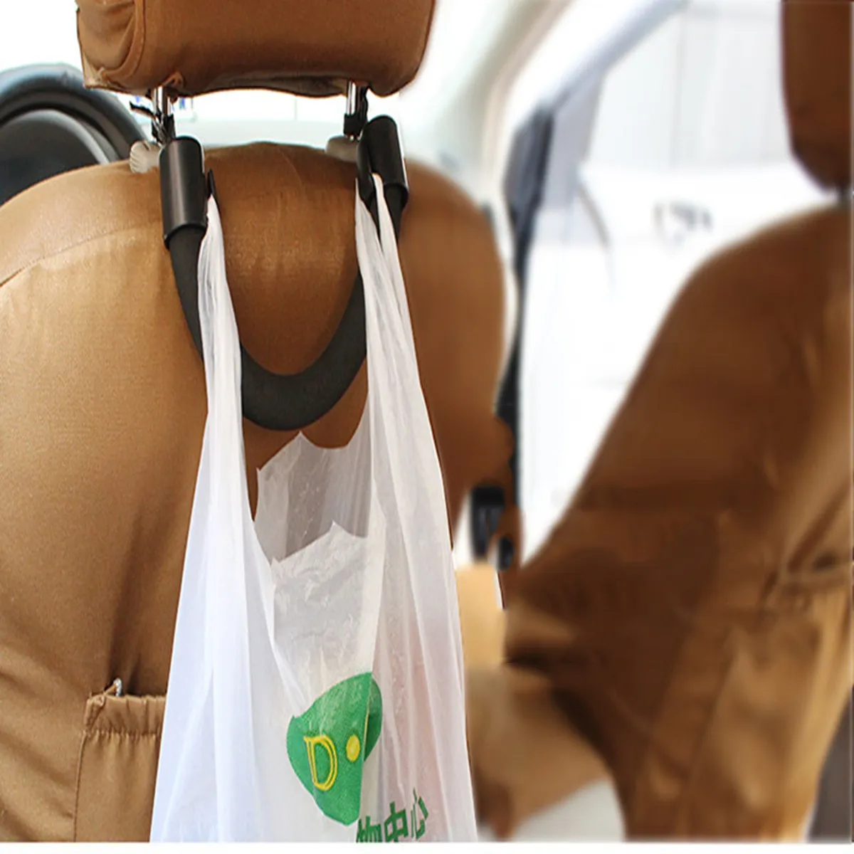 

Seat Back Safe Handle Hanger Black Eva ABS Soft Flexible Comfortable Headrest Hook for Children Elderly Storage