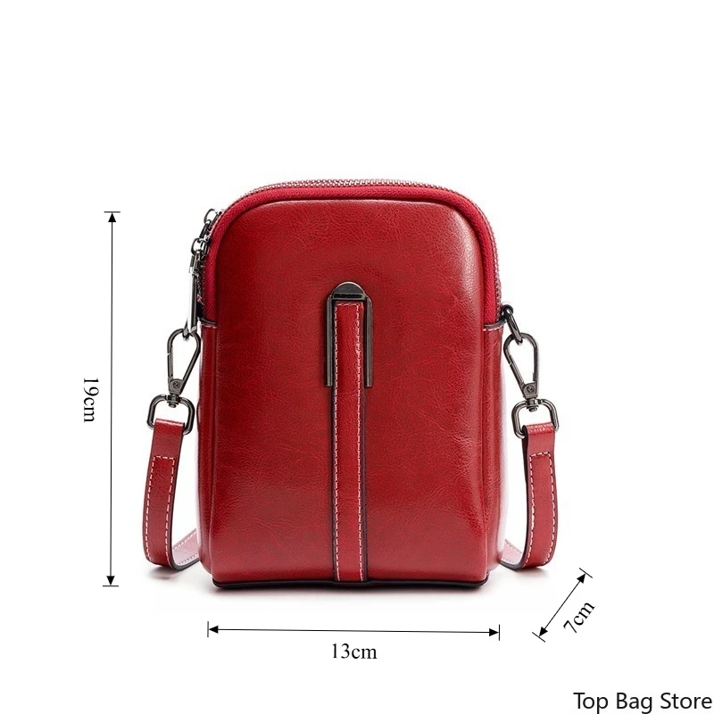 Sophisticated Minimalist Everyday Compact Mini Crossbody Bag for Women Genuine Leather Adjustable Strap Multiple Pockets