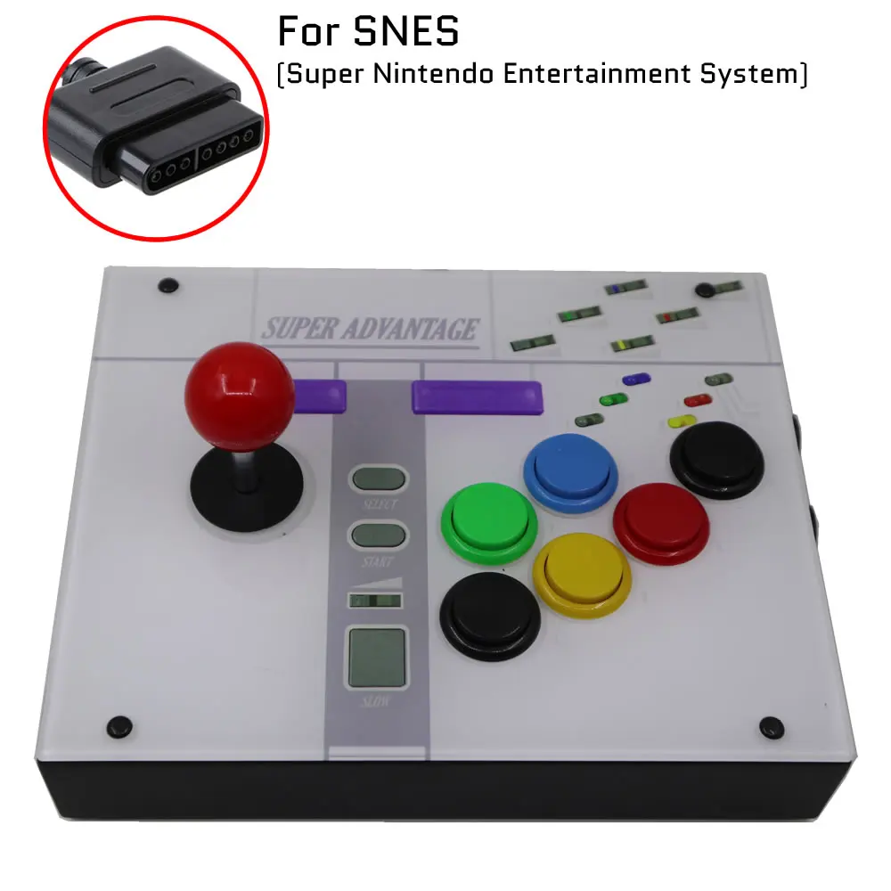 

RAC-J600S-SNES 8 Buttons 7Pin Arcade Joystick Controller Artwork Panel For Original SNES