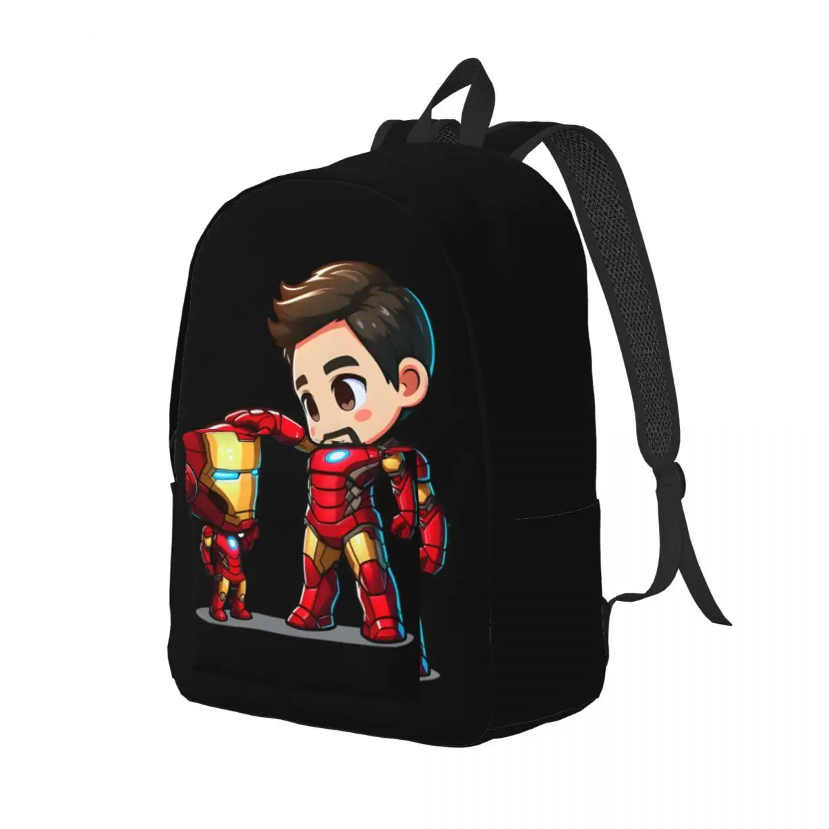 Back To School Gift Superhero Dad Large Capacity Backpack Iron Man Snack Storage Office Staff Handbag For Work