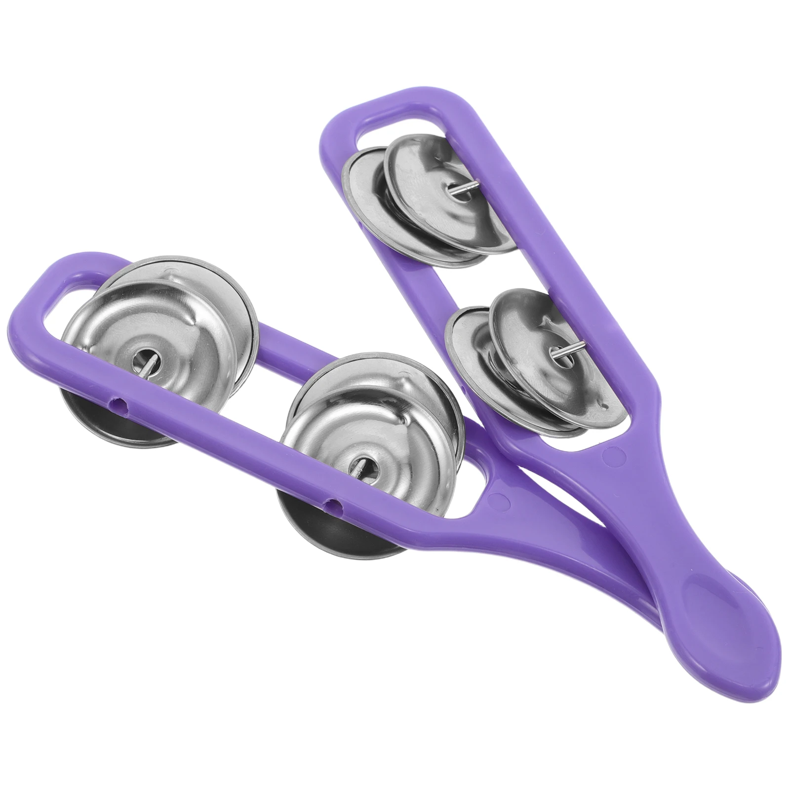 

2 Pcs Children's Hand Bell Percussion Instruments Musical Kid Toy Toys Metal Plastic Bells for Toddlers
