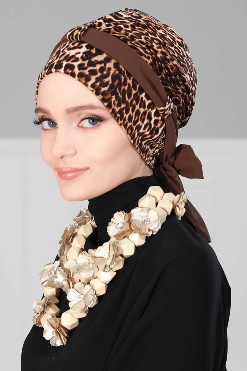 Teste padrão penteado chiffon do leopardo do osso