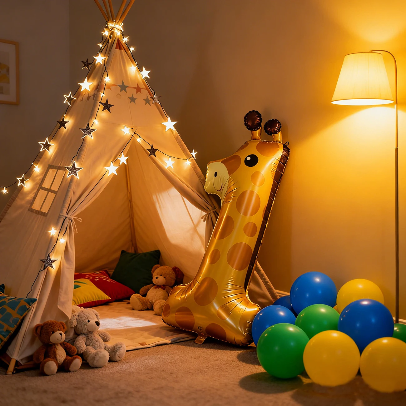 Wild One Giraffe Number 1 Foil Balloon 1st Birthday Parties Baby Show Jungle Adventure Decorations Baby Gift Giving Event view 3