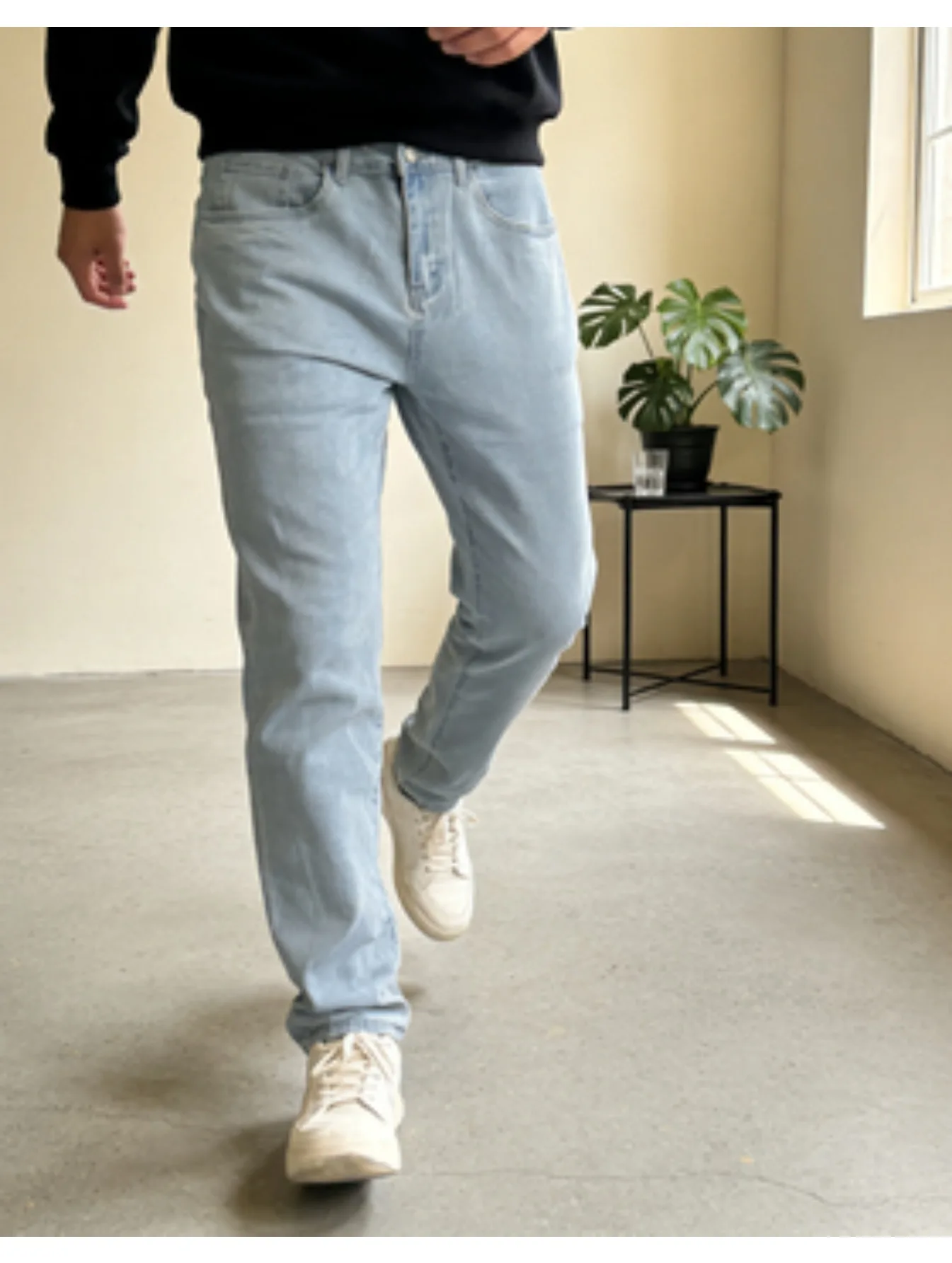

Men's Slim Narrow-leg Micro-elastic Pants European Basic Version Four-season Wear
