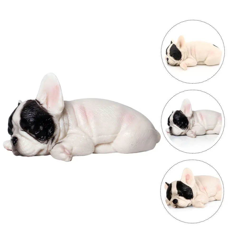 

Realistic Bulldog Lying Design Decoration Kids Imagination Development Birthday Christmas Gift Decorative Animal Statues Desktop