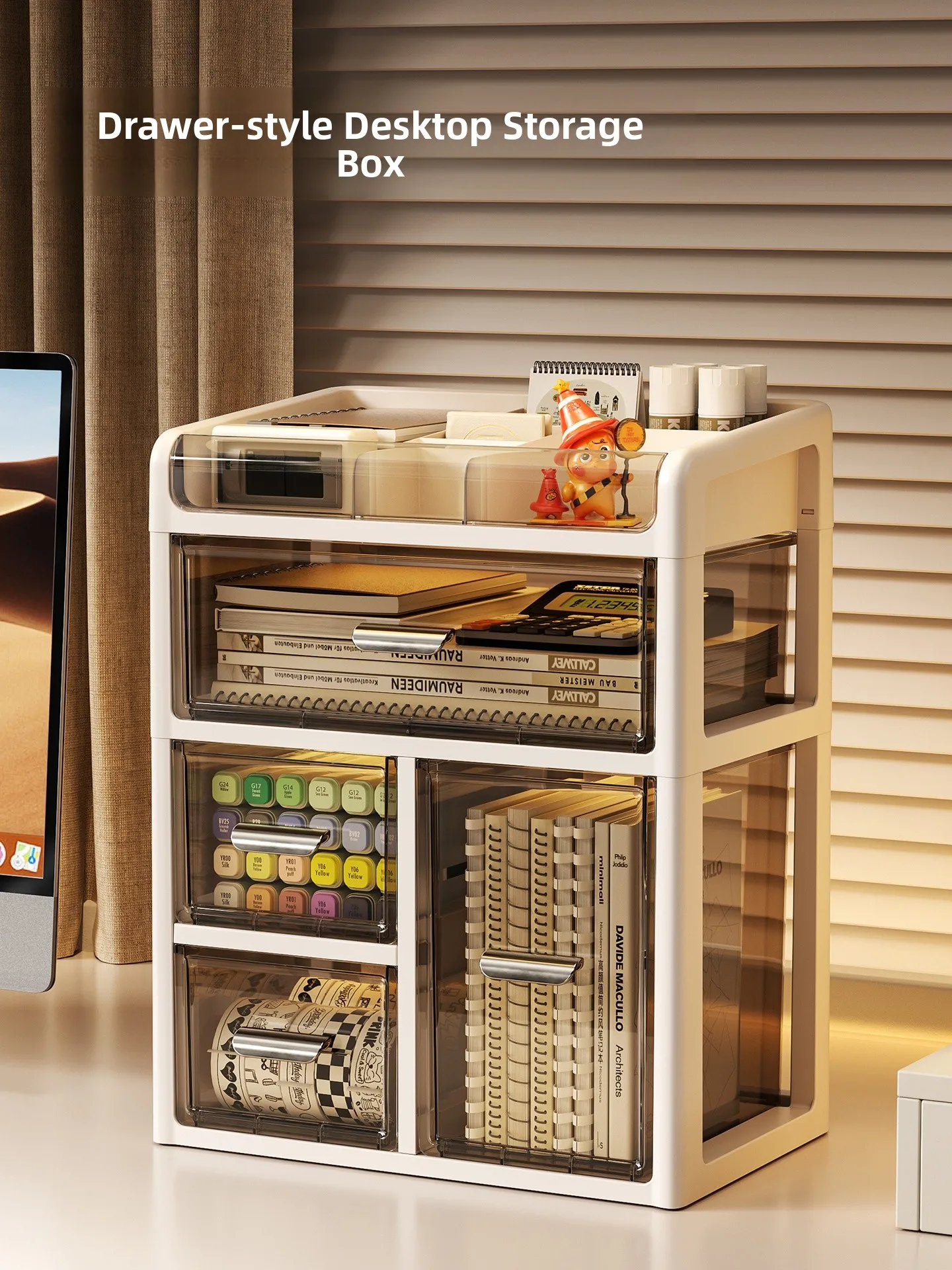 transparent-drawer-style-desktop-stationery-storage-box-large-capacity-office-workstation-organizer-student-desk-essential