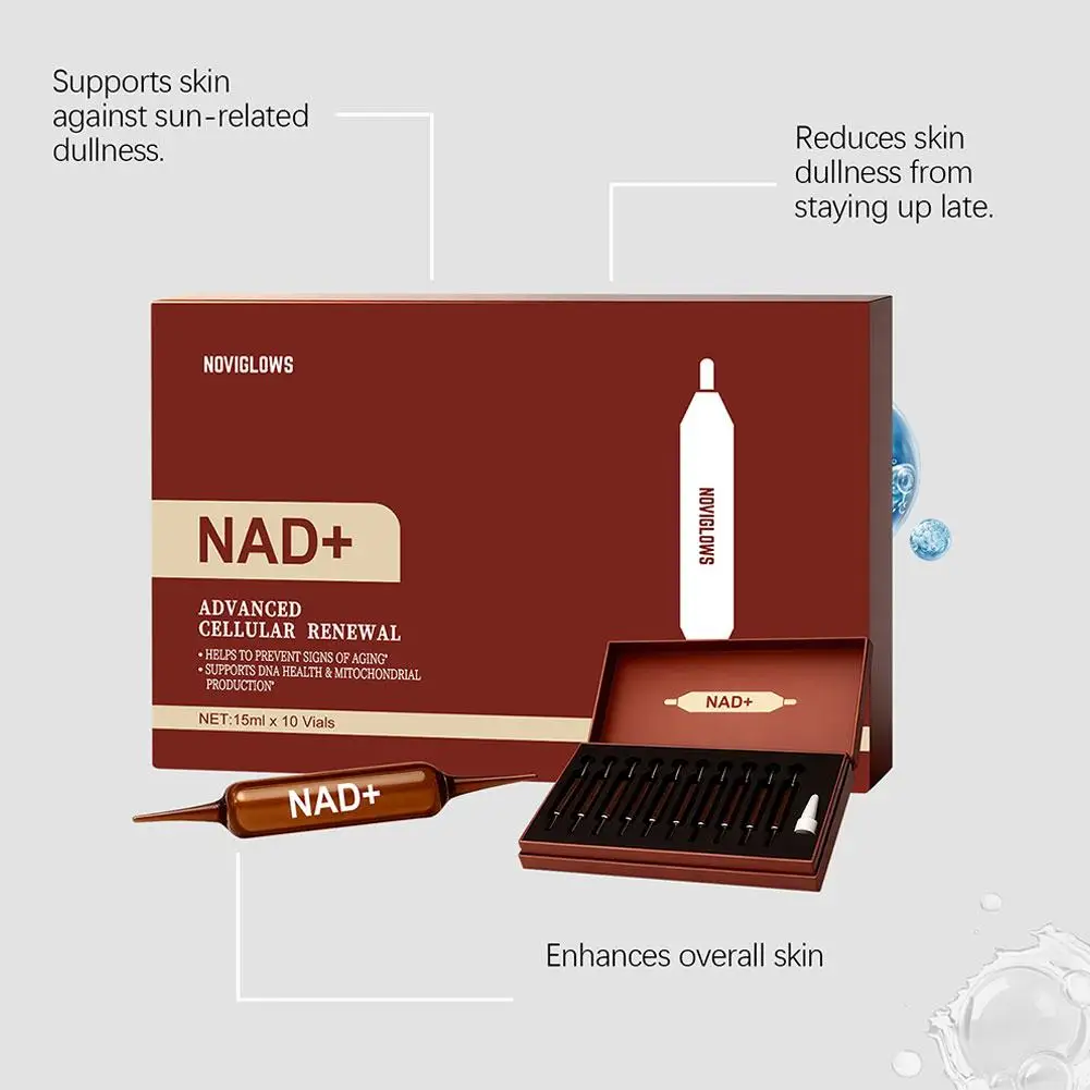 NOVIGLOWS NAD+ Advanced Cell Revitalizing Ampoules Delay Aging Repair Skin Support DNA Health Promote Mitochondrial Production