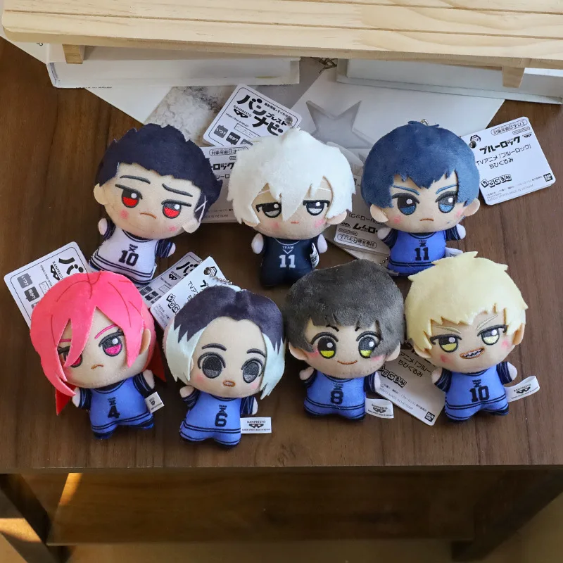 

Blue Lock Plush Mascots 10cm Soccer Anime Characters Stuffed Doll Keychains Soft Plushies for Fans Backpack Charm Birthday Gift