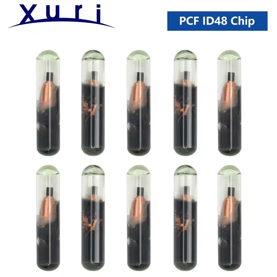 

Xuri 10/pcs ID 48 Chip Car Key Glass Transponder ID48 OEM VVDI T6 Crypto Unlocked Chip For Volkswagen Audi Seat Skoda Honda /