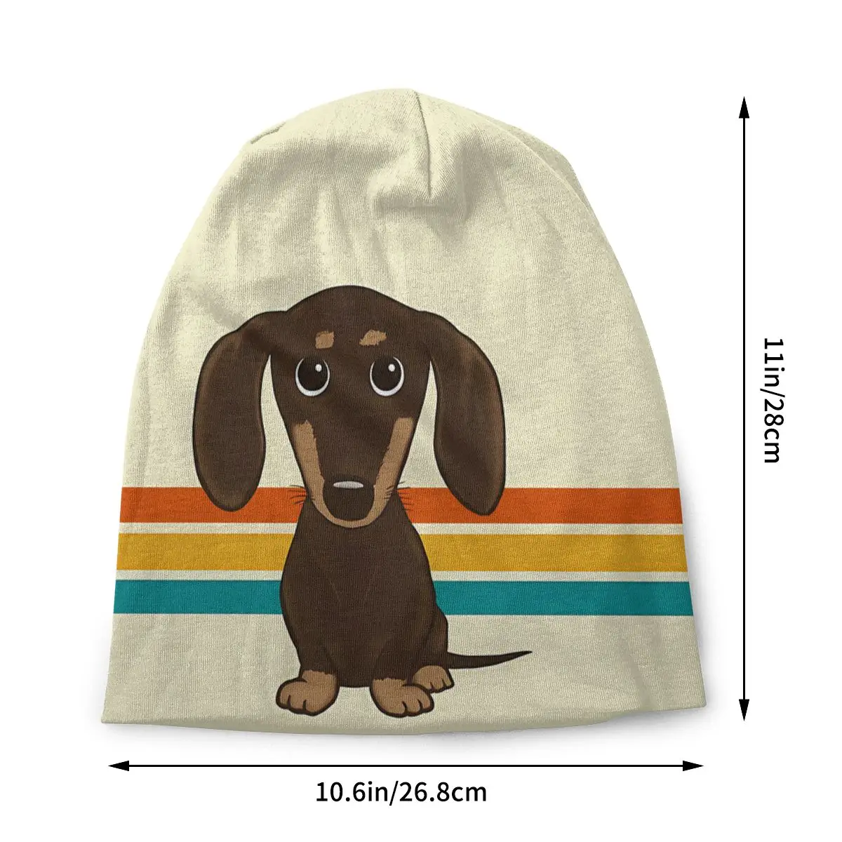 Cute Chocolate Bonnet Homme Fashion Dachshund Sausage Dog Thin Skullies Beanies Caps Creative Hats