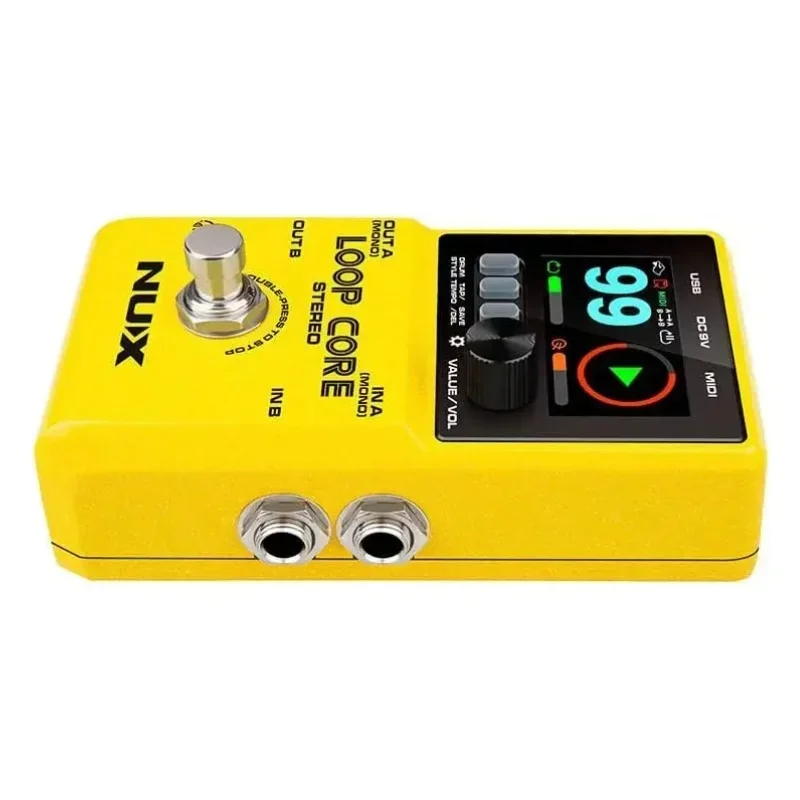 NUX Loop Core Stereo Pedal Electric Guitar Effects Next-Gen Looper Pedal with Color LCD MIDI Control Guitar accessories