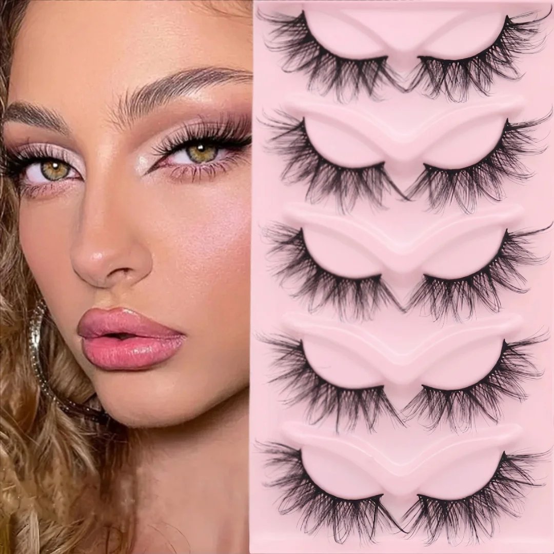 5 pairs Magic Charming False Eyelashes - Fashionable Curling Fairy Eye Makeup