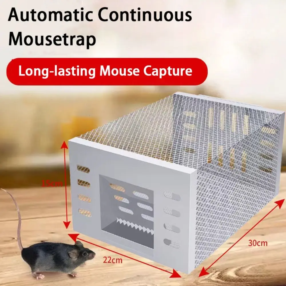 

Large Area Automatic Mouse Catcher Continuous Loop Metal Rat Trap Cage Reusable High Efficiency Live Animal Trap