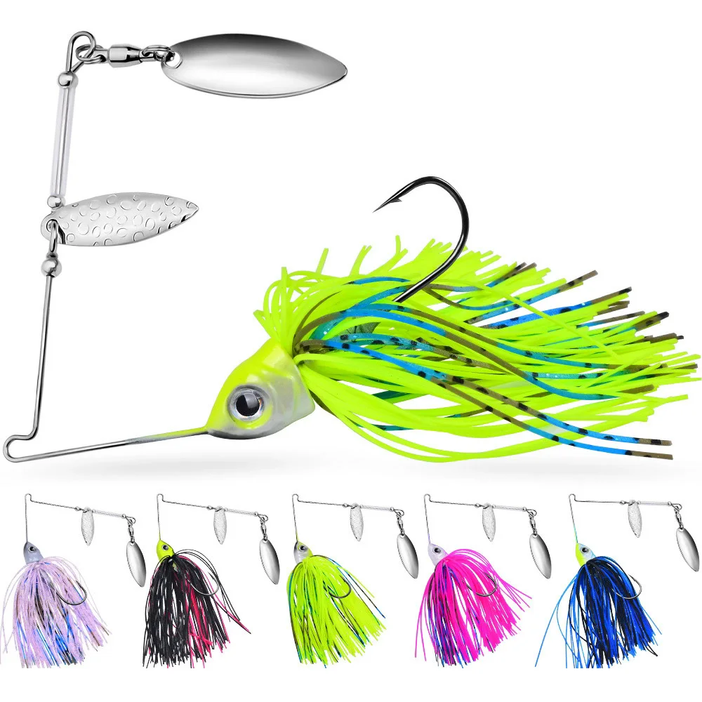 

1pcs Spoon Bait 10g 14g Spinner Fishing Lure Rubber Jig Spinnerbait Artificial Bionic Metal Sequin Soft Fishing Bait dw619