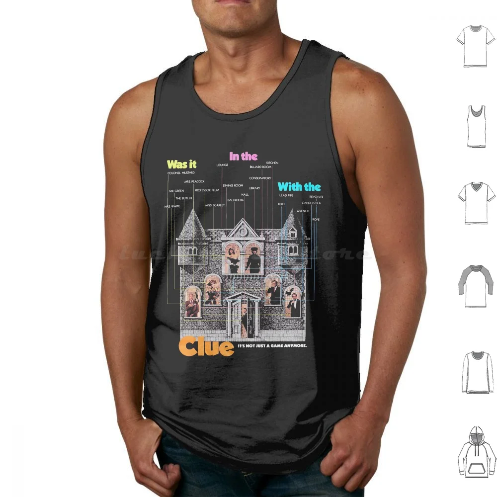 Clue ( 1985 ) Tank Tops Print Cotton Clue 1985 Clue Cluedo Jonathan Lynn Wadsworth Clue The Movie Clue On Stage