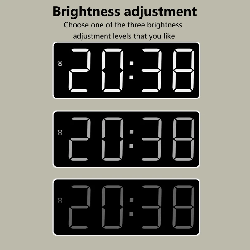 RGB Colorful Led Digitals Alarm Clock with Temperature Date Adjustable Brightness Simple Bedroom Decoration Electronic Clock - Image 4
