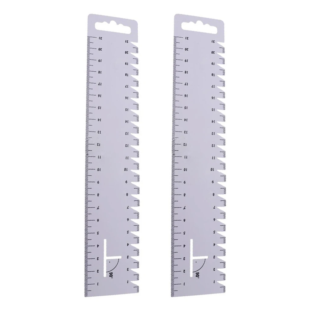 2 шт., 21 см, линейка для шитья в стиле пэчворк, пластиковая ультратонкая проволока, линейка для лоскутного шитья, швейные инструменты, аксессуары, инструменты для квилтинга