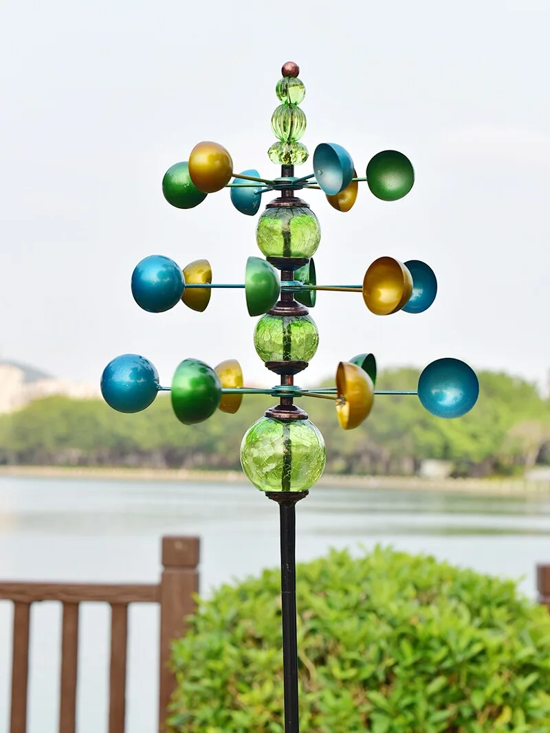 

Garden Decorative Windmill Ornaments Iron Art Villa Outdoor Lawn Display Courard Scenery Arrangement Yard Nordic Sle Stan...