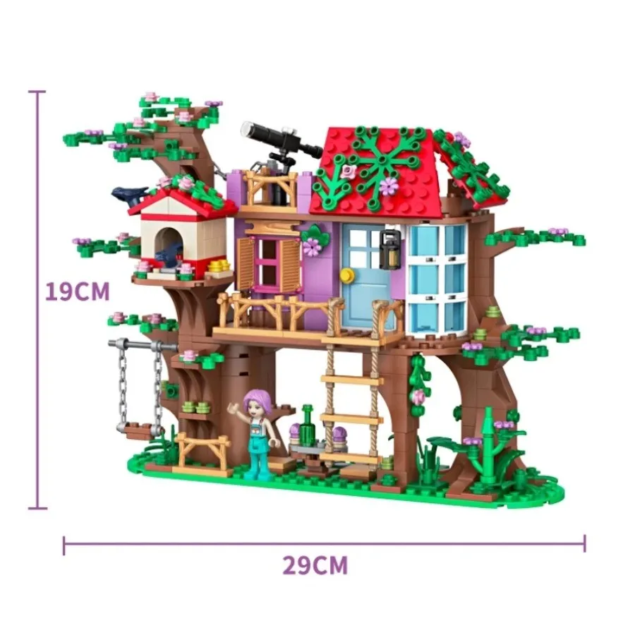 462pcs City Friends Bird Tree House Building Blocks Sets MOC Garden Swing Stairs Houses Figures Bricks Toys for Kids Gifts view 6