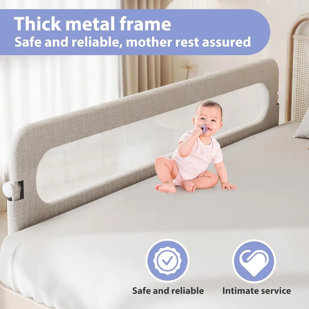 واقي قضبان سرير الأطفال للأطفال الصغار - حاجز سرير للأطفال الصغار من أجل Queen Full King Twin Crib Bunk مقاس قابل للتعديل بارتفاعًا وقابل للطي B