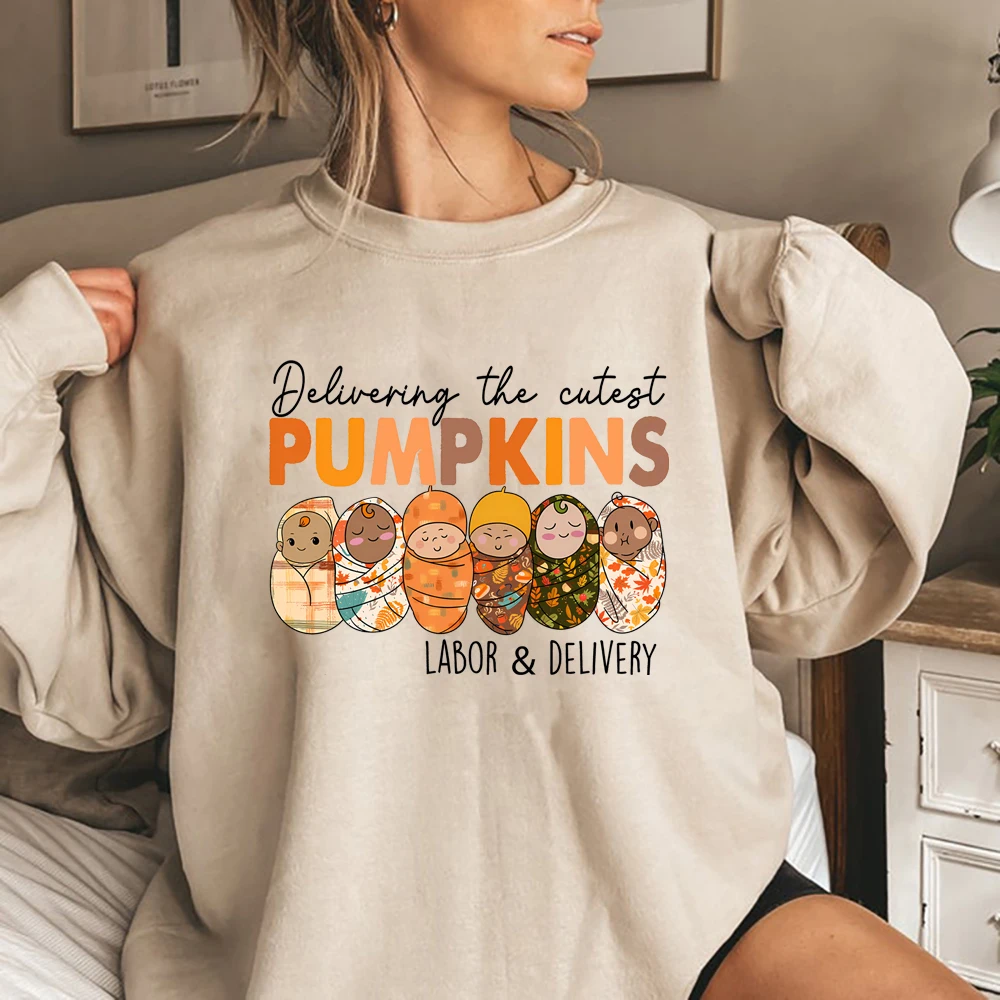 Deliver The Cutest Little Pumpkins Sweatshirt  Labor and Delivery Halloween Sweater Delivery Nurse Shirt Unisex Sweatshirt