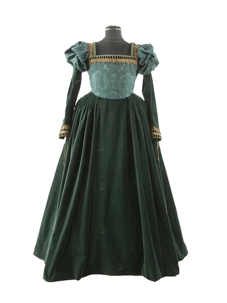 

1530s Victorian Historical Elizabethan Dress Medieval Royal Court Princess Rococo Dress Tea Party Gown