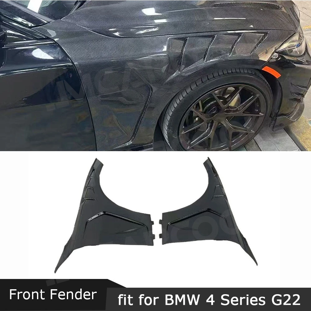 

JMCARCOOL для BMW 4 серии G22 G23 2019-2024, углеродное волокно, 2 шт., крышка переднего крыла автомобиля, боковое крыло, внешние аксессуары