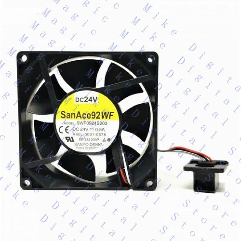 UU  1PC 3pin  A90L-0001-0578 cooling fan  9WF0924S203 DC 24V 0.5A 90*90*32mm