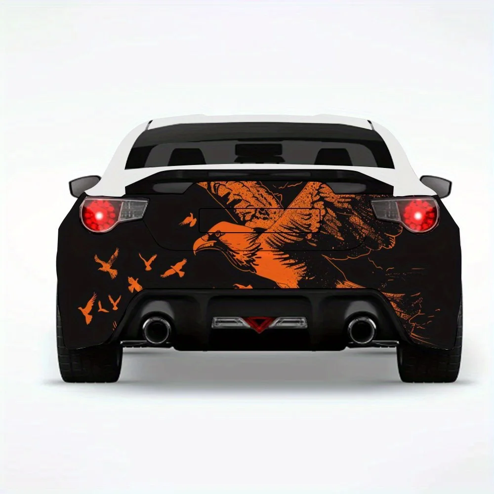 

Автомобильная наклейка с силуэтом птицы и охотника, виниловая наклейка на заднюю часть автомобиля, водонепроницаемые самоклеящиеся виниловые наклейки для хвоста автомобиля и бу