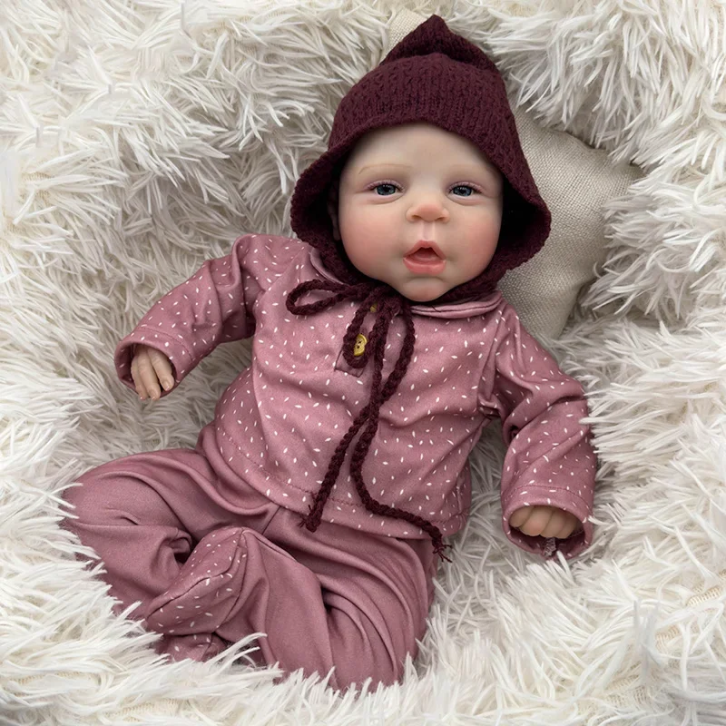 48cm Reborn Baby Doll Estella Real Picture Soft Body 100% Handmade 3D Skin with Visbile Veins Collection Art Doll Christmas Gift