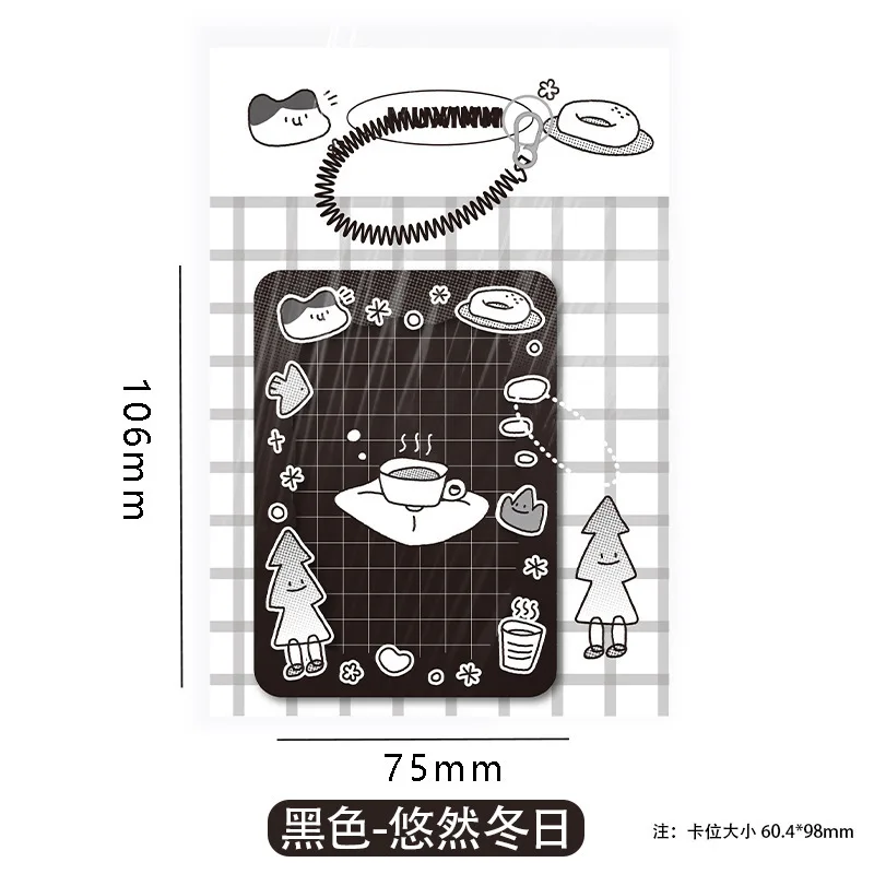 Muxinn Black And White Cute Animal Acrylic Holder Display Pendant Transparent 3-Inch Small Card Star Chasing Instagram Style