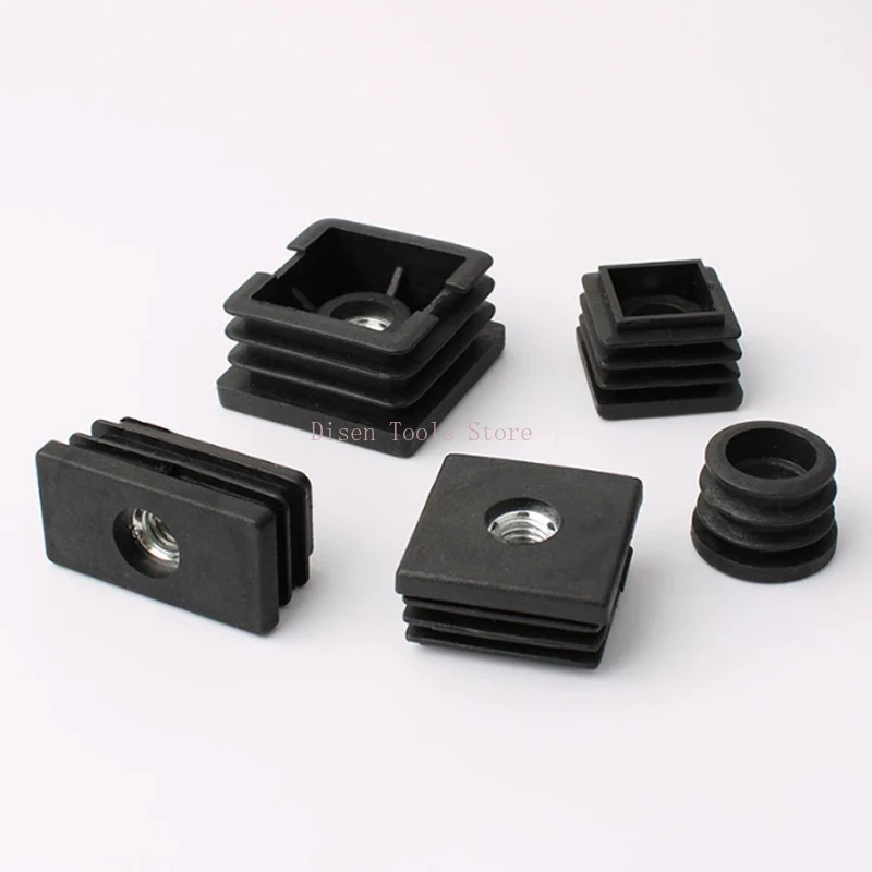 M8 M10 مربع قابل للتعديل البلاستيك الجوز المقابس 20 ~ 50 مللي متر جولة البلاستيك تقطيع نهاية قبعات الأنابيب أنبوب المقابس #5