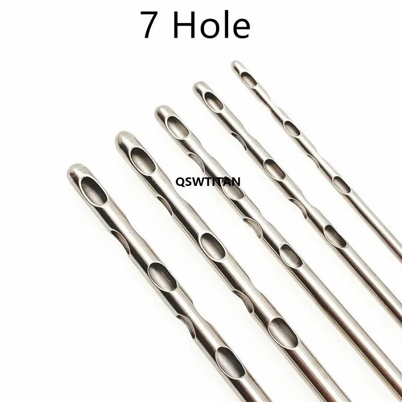 1PCS Stainless Steel Seven hole Surgical Instruments Liposuction Cannulas For Fat Grafting