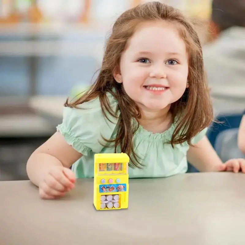 Máquina Expendedora de bebidas que funciona con monedas para niños, juguetes lindos e interesantes, juguetes de autoservicio, Color Randm