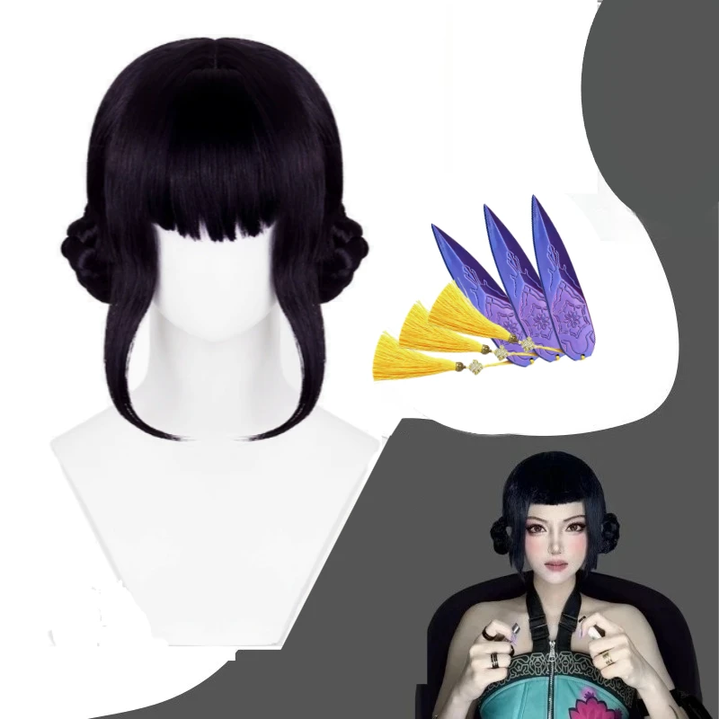 Huntrix Zoey K-Pop Cosplay Wig with Prop Dart Kunai Prop Demon Hunters Stage Clothes Girls Group Halloween Roleplay Outfit