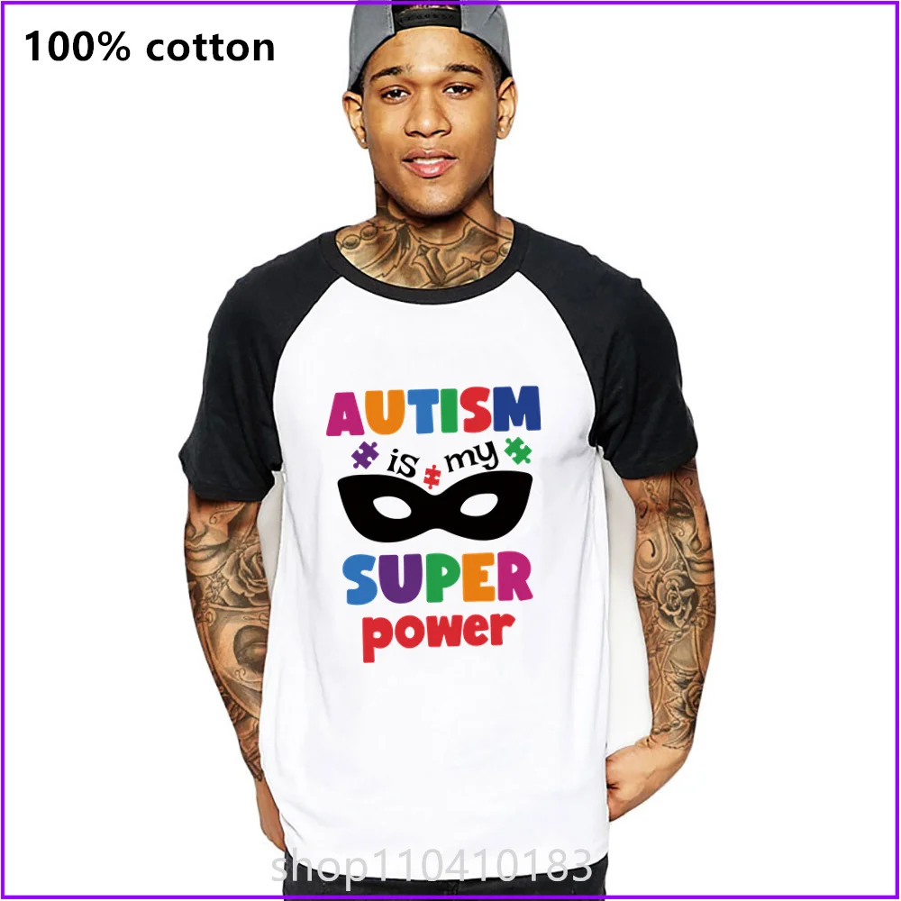 Autism Is My Super Power T Shirts For Men'S Women Tshirt T-Shirt Vintage Military Acid Wash New Styles Golf American Apparel Tee