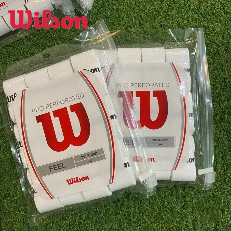 

12PCS Wilson Tennis Racket Overgrip Sweat Band Absorption Grip PU Badminton Racket Handle Grip Tennis Griptape Padel Racket Grip
